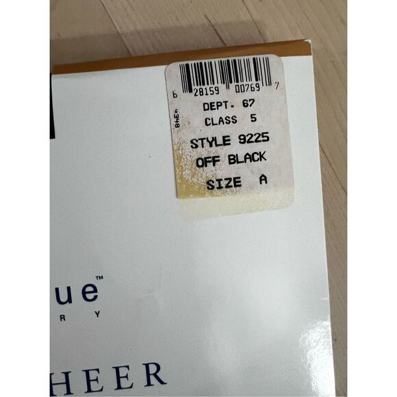 Atlantique Hosiery Off Black French Cut Panty Size A Lycra Sheer Shadow Toe 9225 - Picture 5 of 7